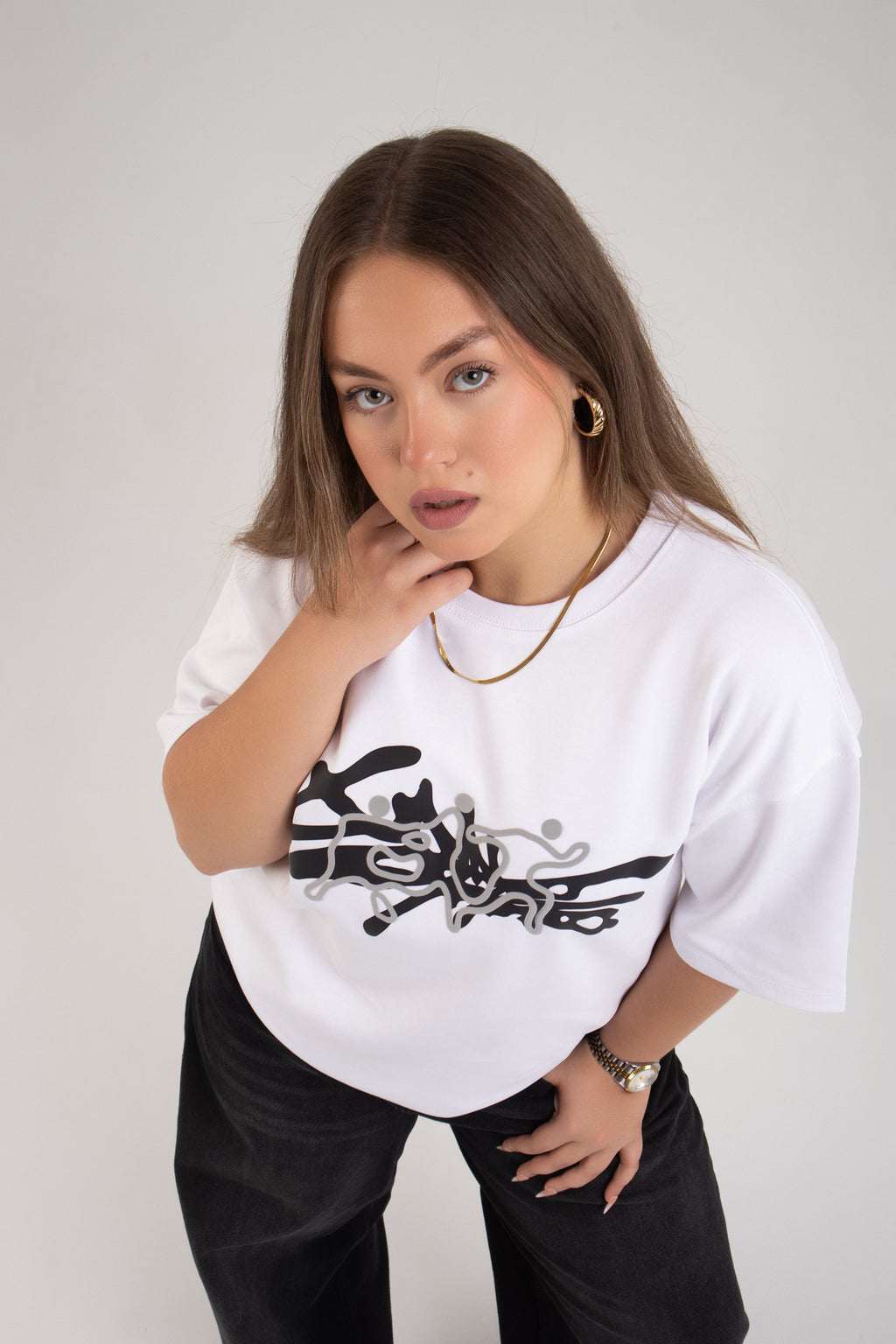 WHITE MOTION T_SHIRT