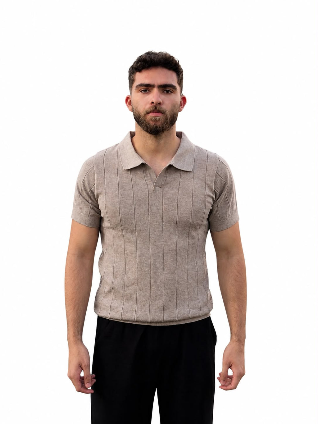 Beige polo shirt