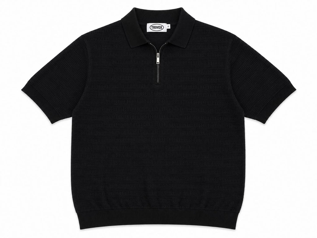 Black zipper shirt
