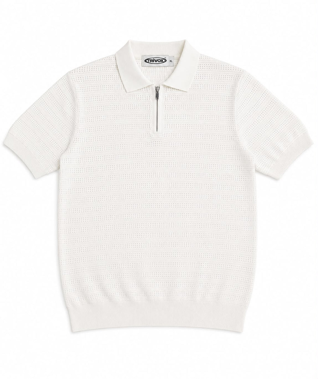 White zipper shirt
